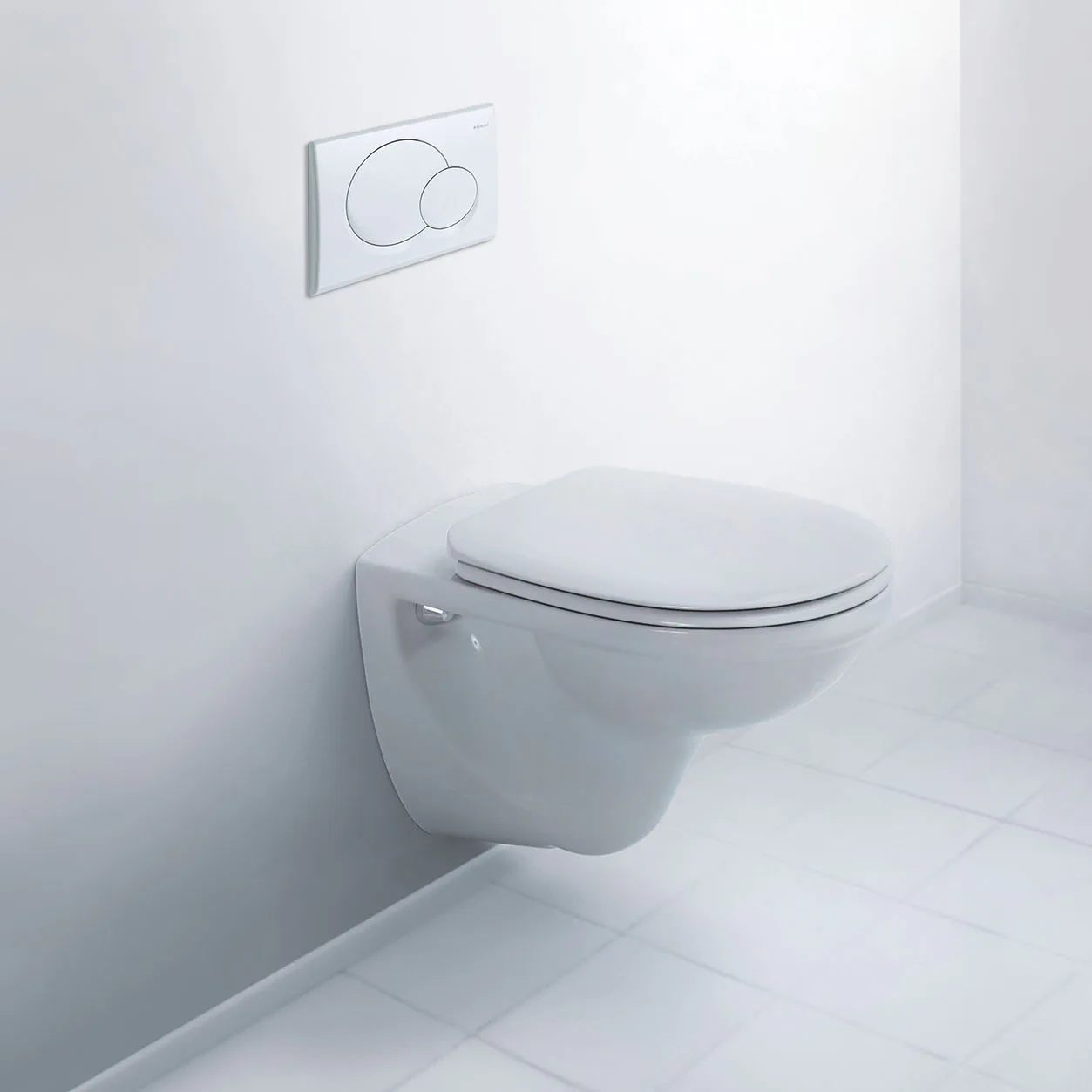 Vägghängd Toalettstol Duravit D-Code med Mjukstängande Hårdsits