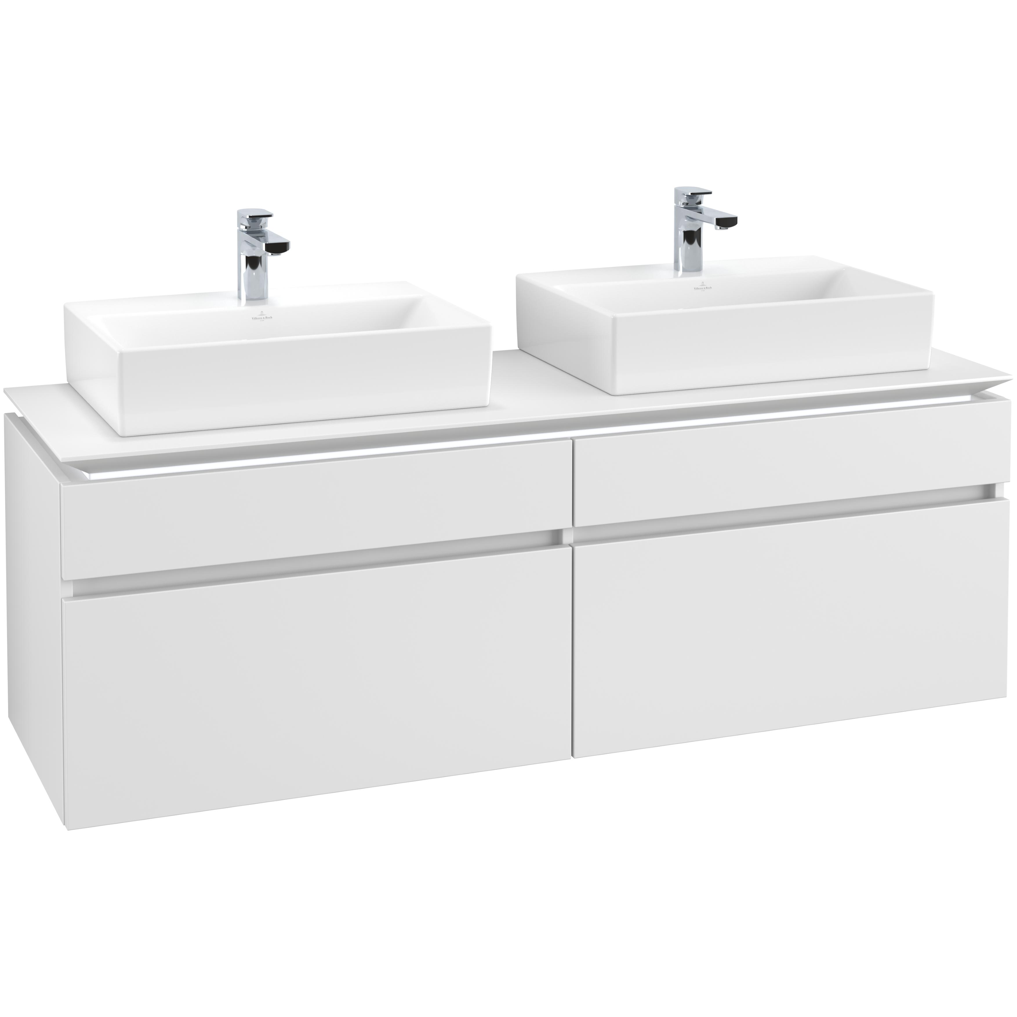 Tvättställsskåp Villeroy & Boch Legato 1600 med 4 Lådor för Två Tvättställ från Memento