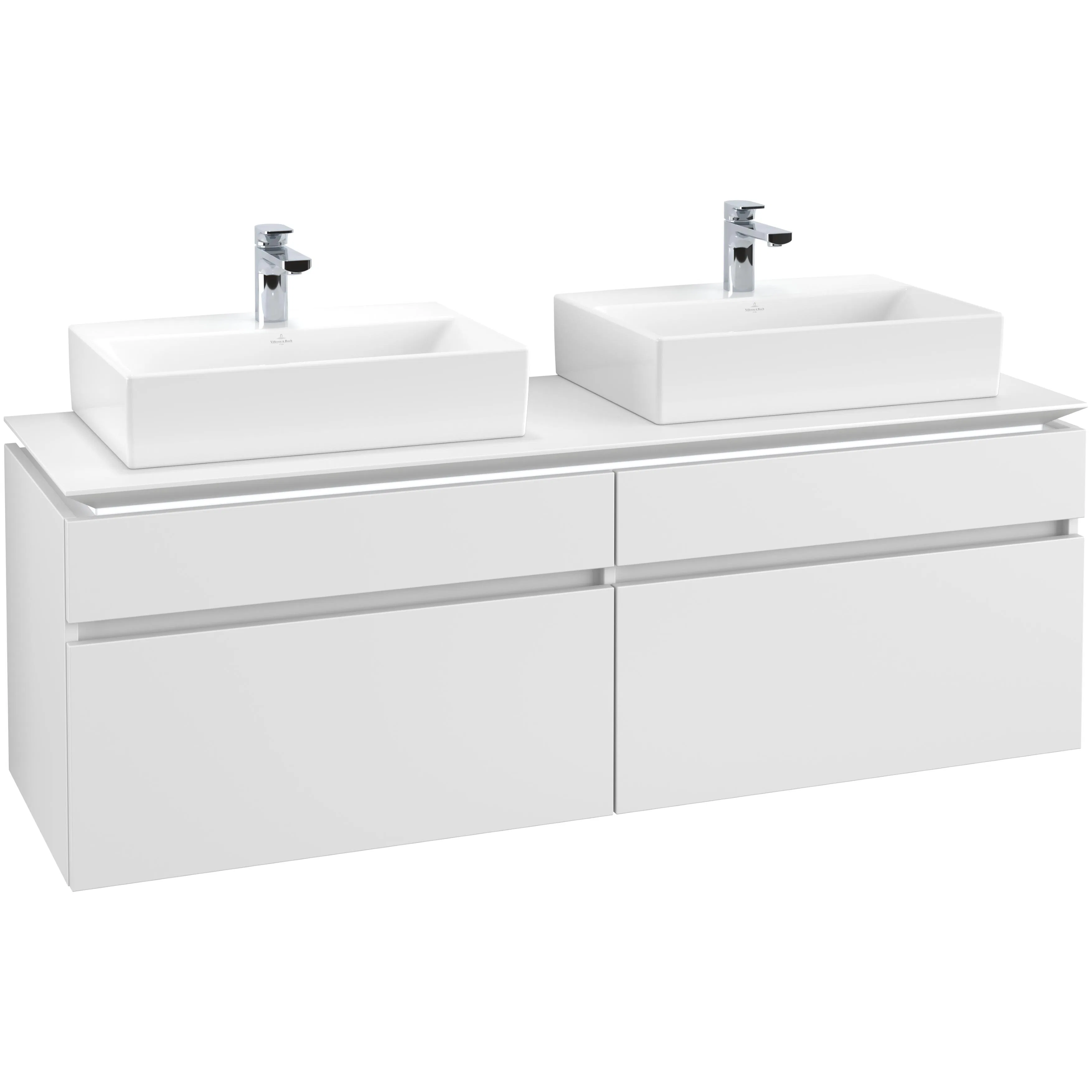 Tvättställsskåp Villeroy & Boch Legato 1600 med 4 Lådor för Två Tvättställ från Memento