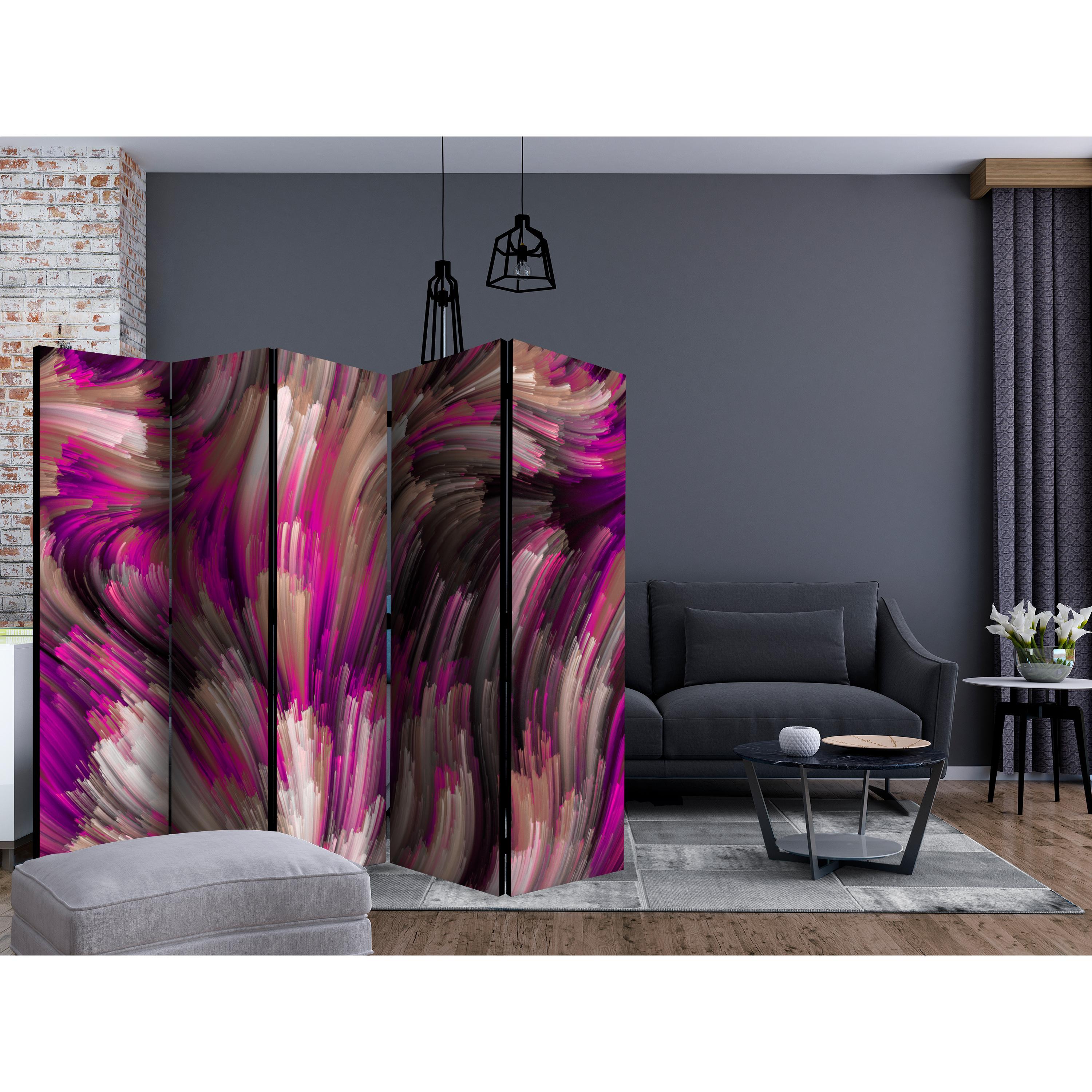Rumsavdelare Skärmvägg Arkiio Purple Energy II 225x172 cm