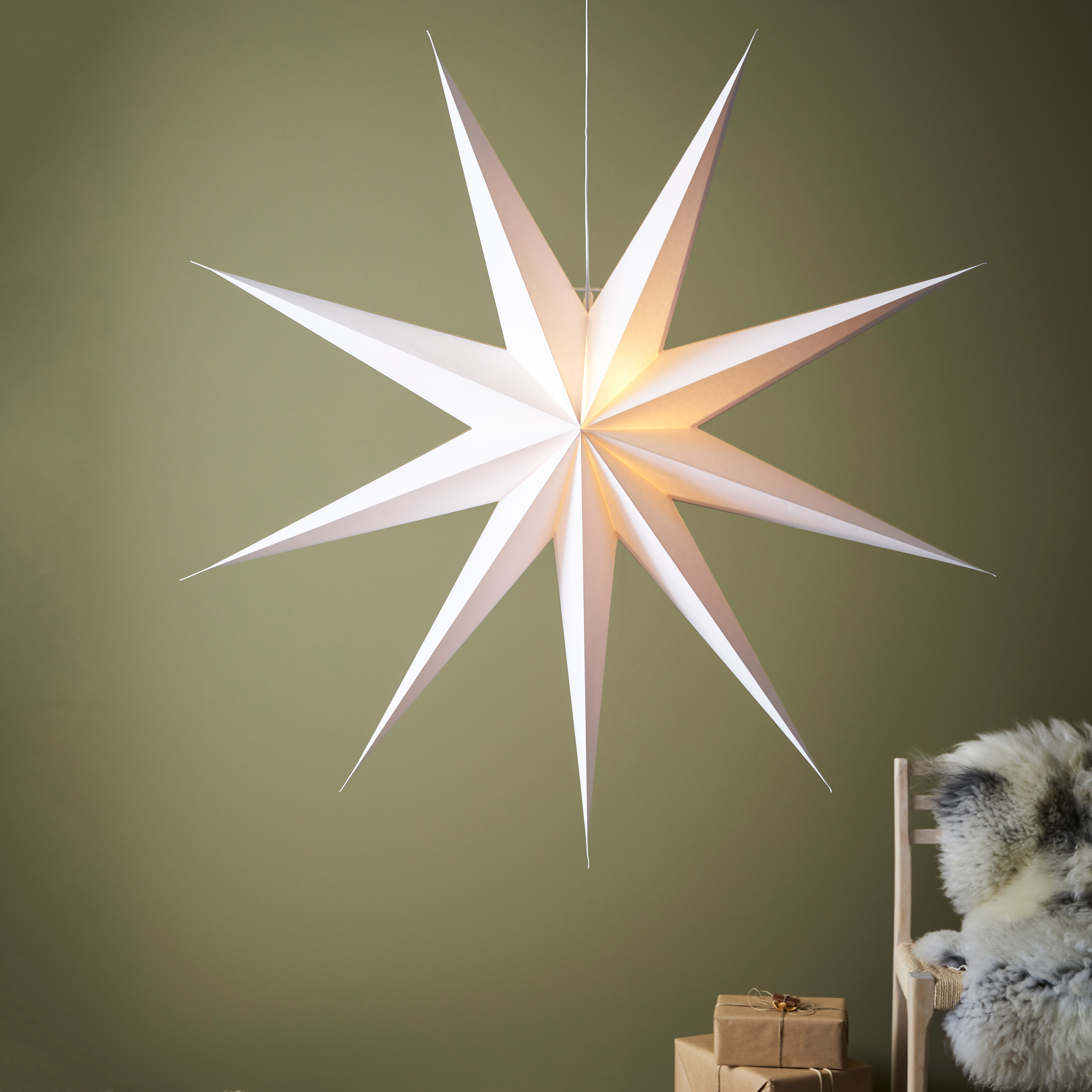 Adventsstjärna Markslöjd Duva Hängande 150 cm