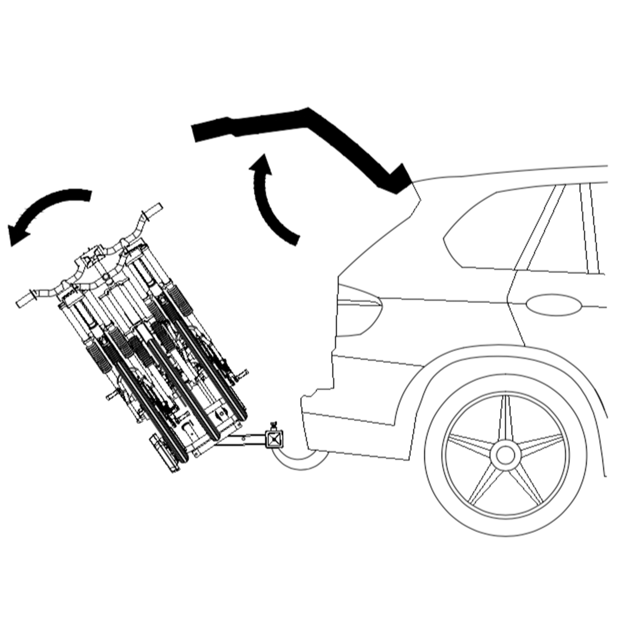 Cykelhållare Metalcraft med Lyse 3