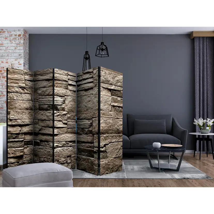 Rumsavdelare Skärmvägg Arkiio Beautiful Brown Stone II 225x172 cm