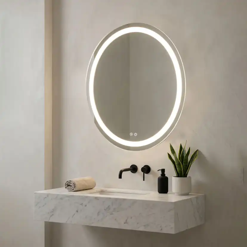 Badrumsspegel Tenfors Nova Rund Imfri LED