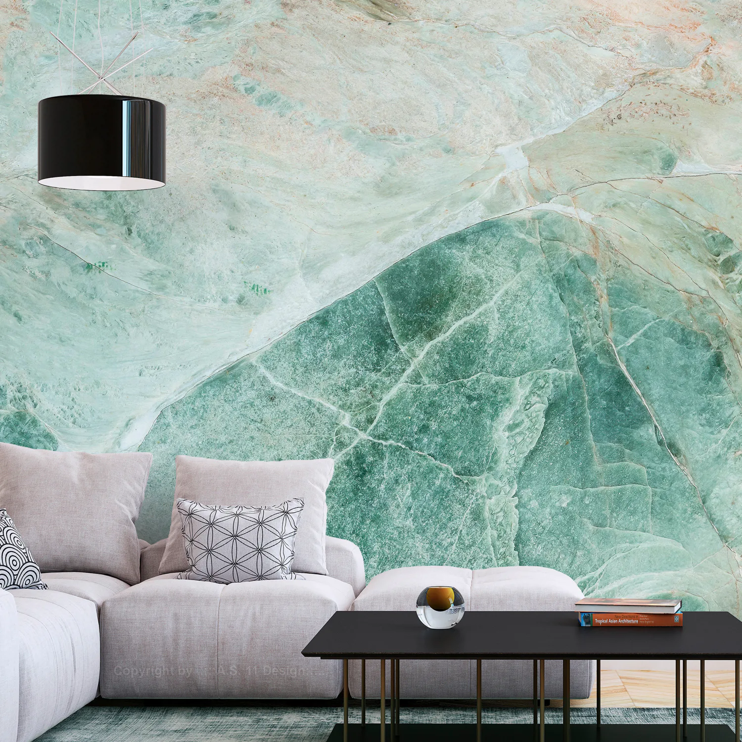 Fototapet - Turquoise Marble 450x315 450x315 cm
