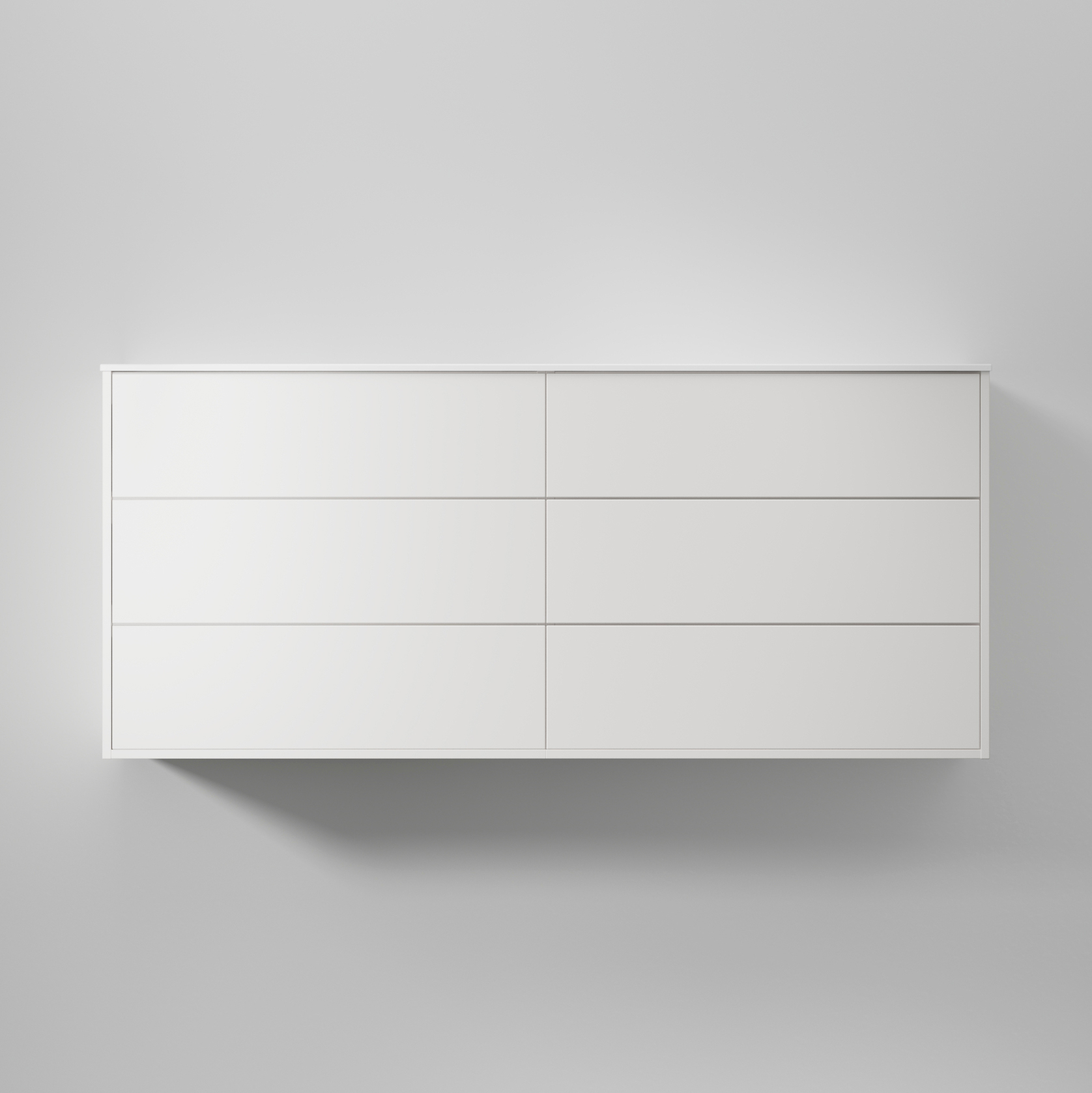Kommod Terra Solid 160 D, Pure White, 6 Lådor Färg: Pure White, Bredd: 1600 mm