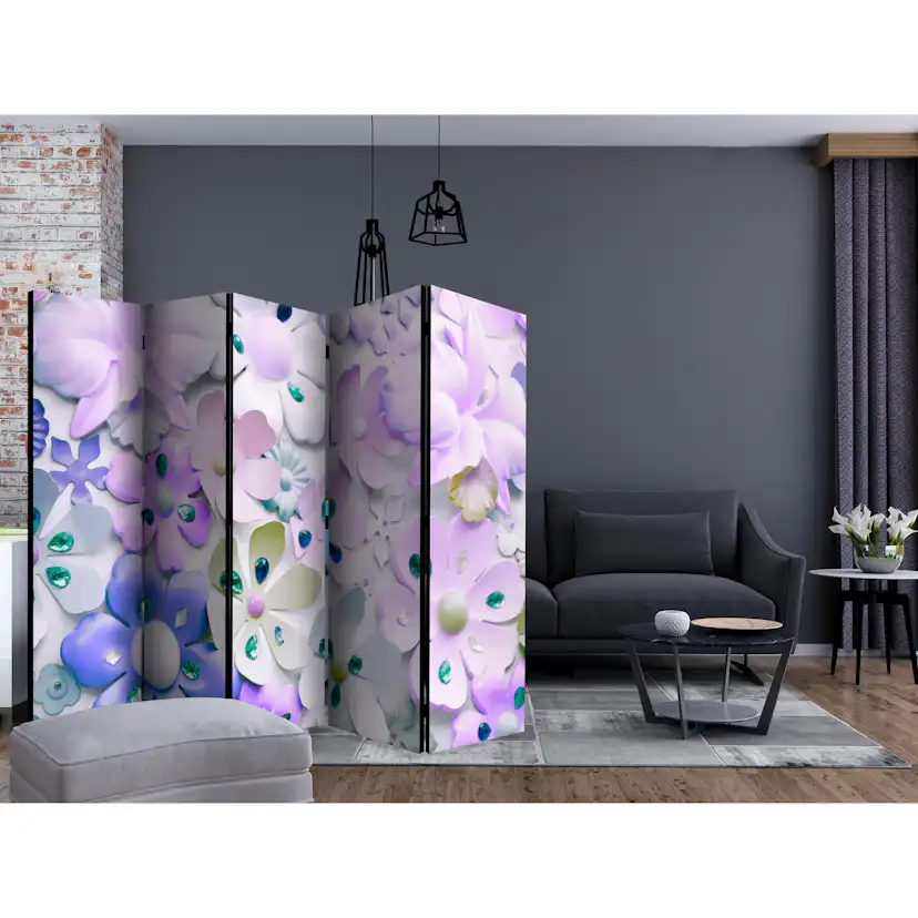 Rumsavdelare Skärmvägg Arkiio Purple Sweetness II 225x172 cm