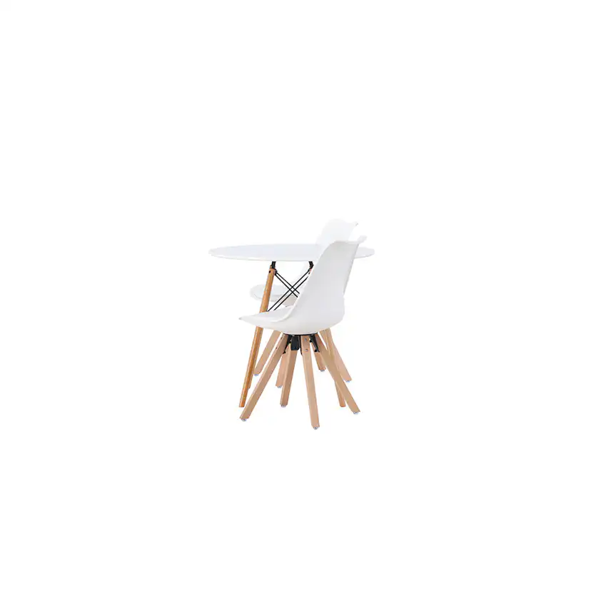 Matgrupp Venture Home Danburi Ø60 cm med 2 st Zeno stolar