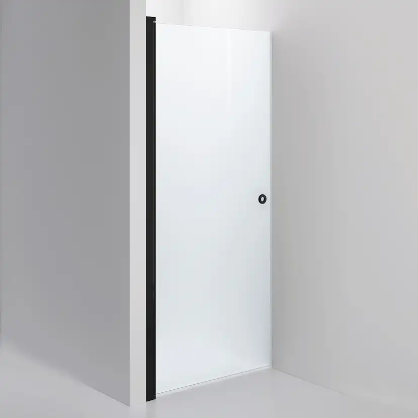 Duschvägg LINC 2 Orig frostglas Svart prof 675x2000 CIRCLE 675x2000, mm, Svarta Profiler, Frostat Glas