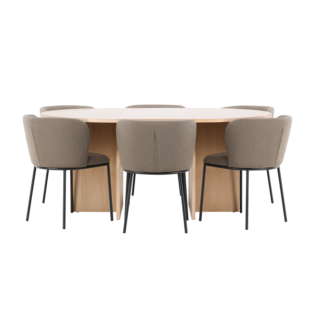 Matgrupp Venture Home Strada Ø120 cm med 6st Edina Matstolar