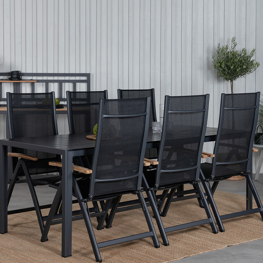 Matgrupp Venture Home Bront med 6 Perla Positionsstolar
