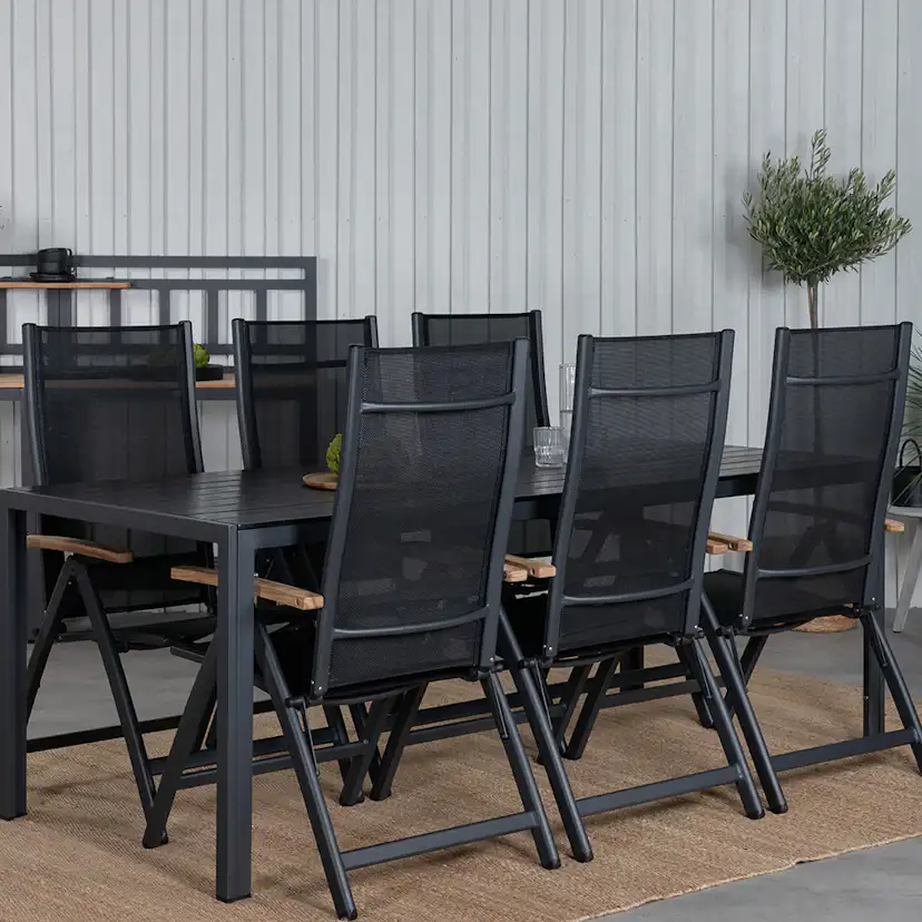 Matgrupp Venture Home Bront med 6 Perla Positionsstolar