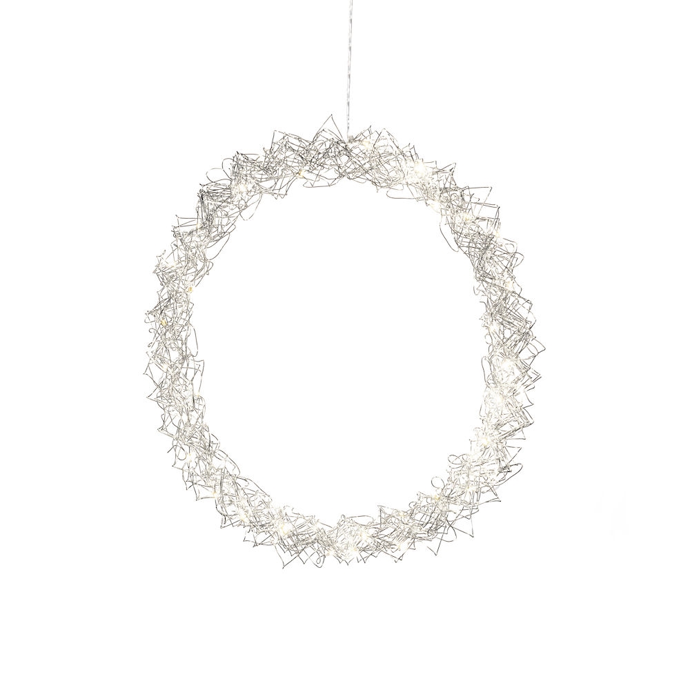 Krans silver, 45 cm 40 LED Silver