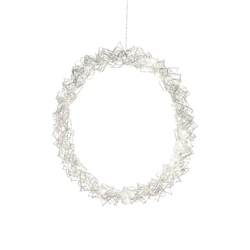 Krans silver, 45 cm 40 LED Silver