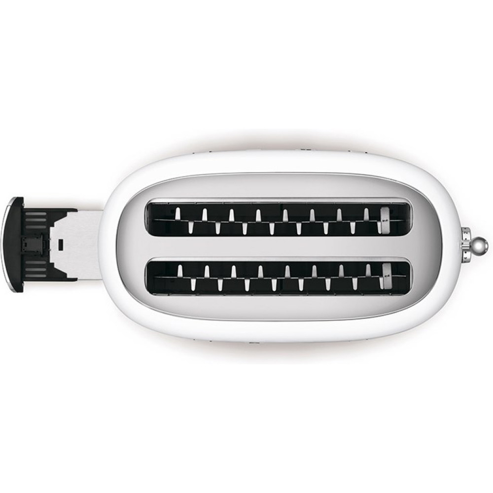 Brödrost Smeg TSF02WHEU Vit 50-tals Retro Design med Extra Breda Fack