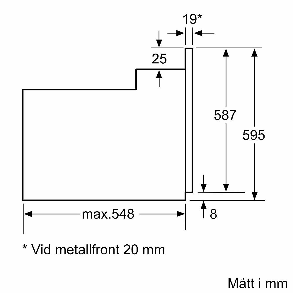 Inbyggnadsugn Siemens HB010FBV1S