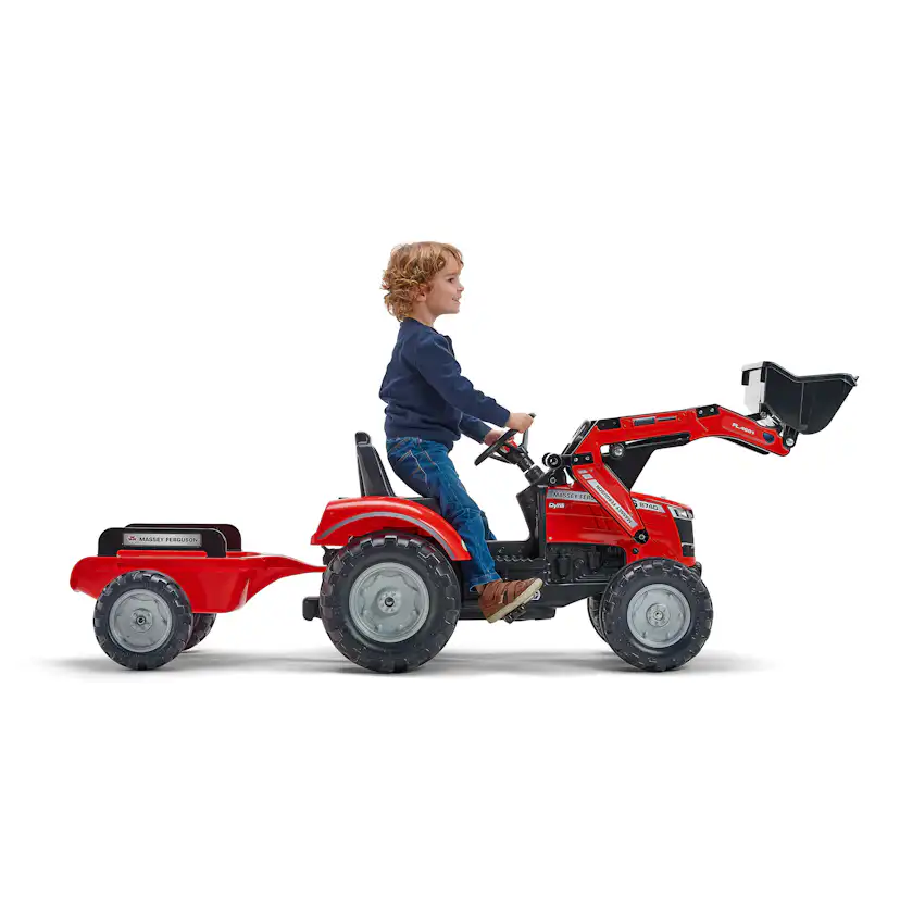 Trampbil FALK Frontlastare med vagn Massey Ferguson