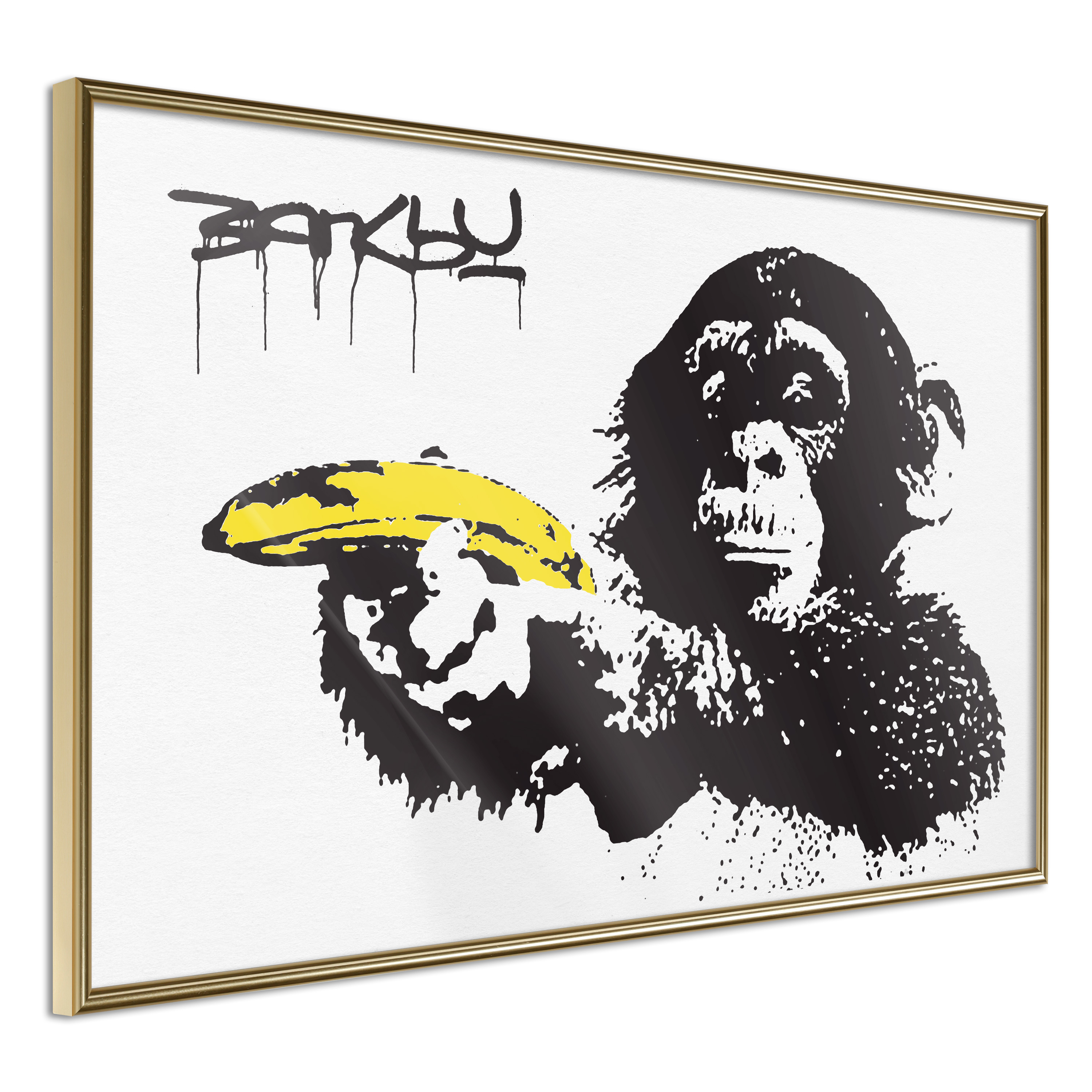 Affisch - Banana Gun [Poster] 30x20 Guld ram, 30x20 cm