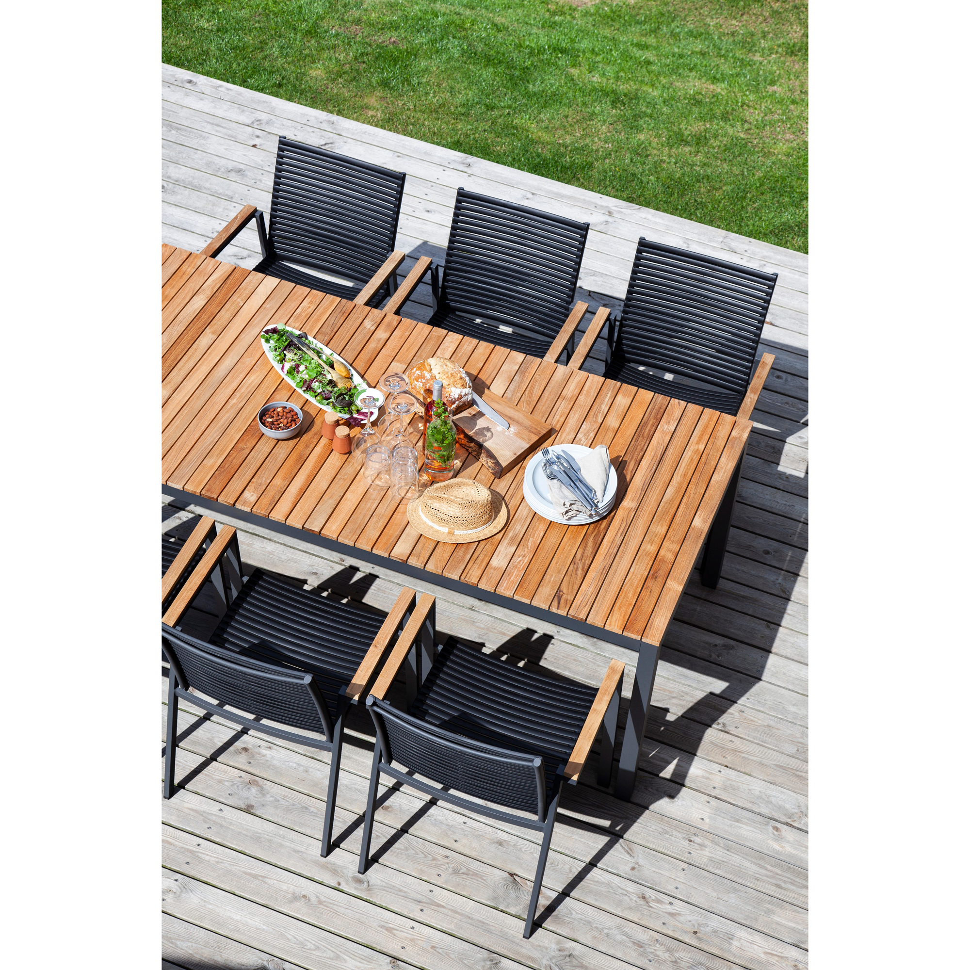 Trädgårdsbord Cinas Mood Extreme Teak/Aluminium 208x100 cm