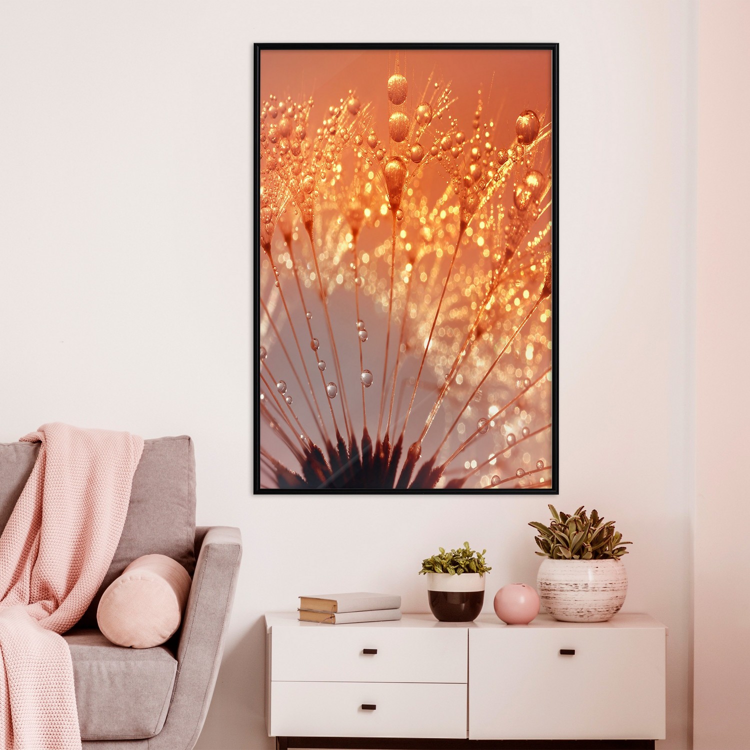 Affisch - Autumn Dandelion [Poster] 40x60 Svart ram, 40x60 cm