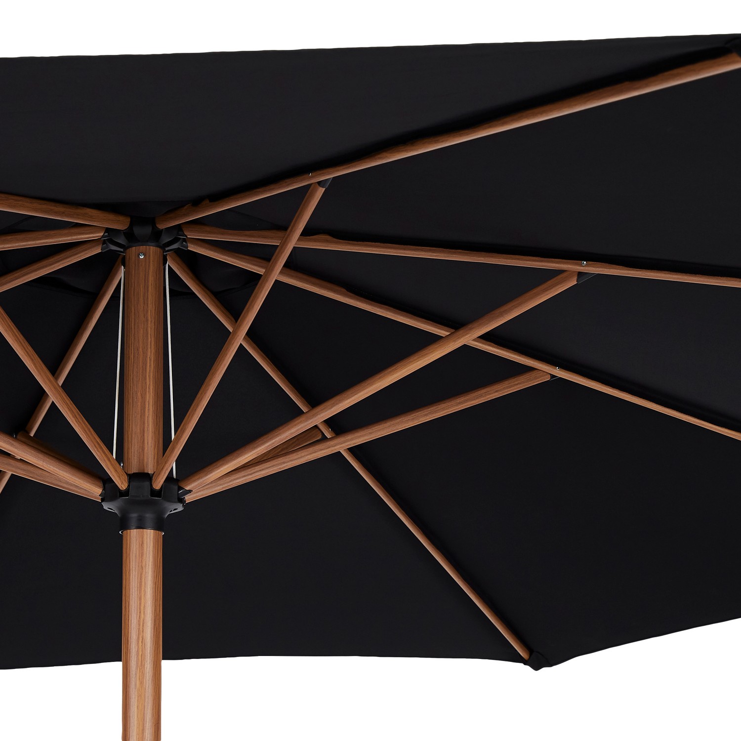 UMBRELLA W/CRANK Ø3M (48861) Teak/Svart