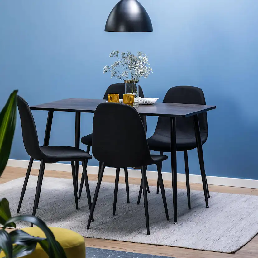 Matgrupp Basic Home Marcelen 120 cm med 4 Nibe Matstol