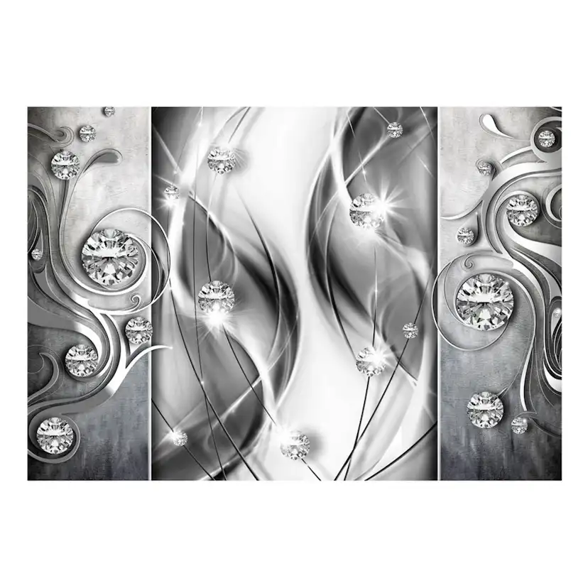 Fototapet Arkiio Självhäftande Diamonds In Silver