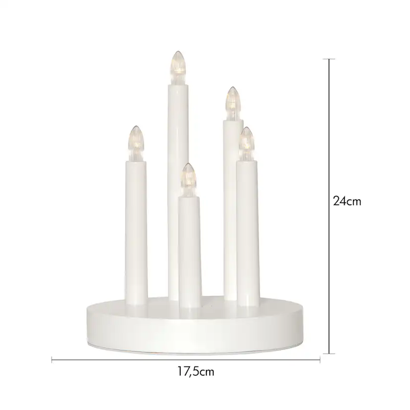 Ljusstake DORIS White White