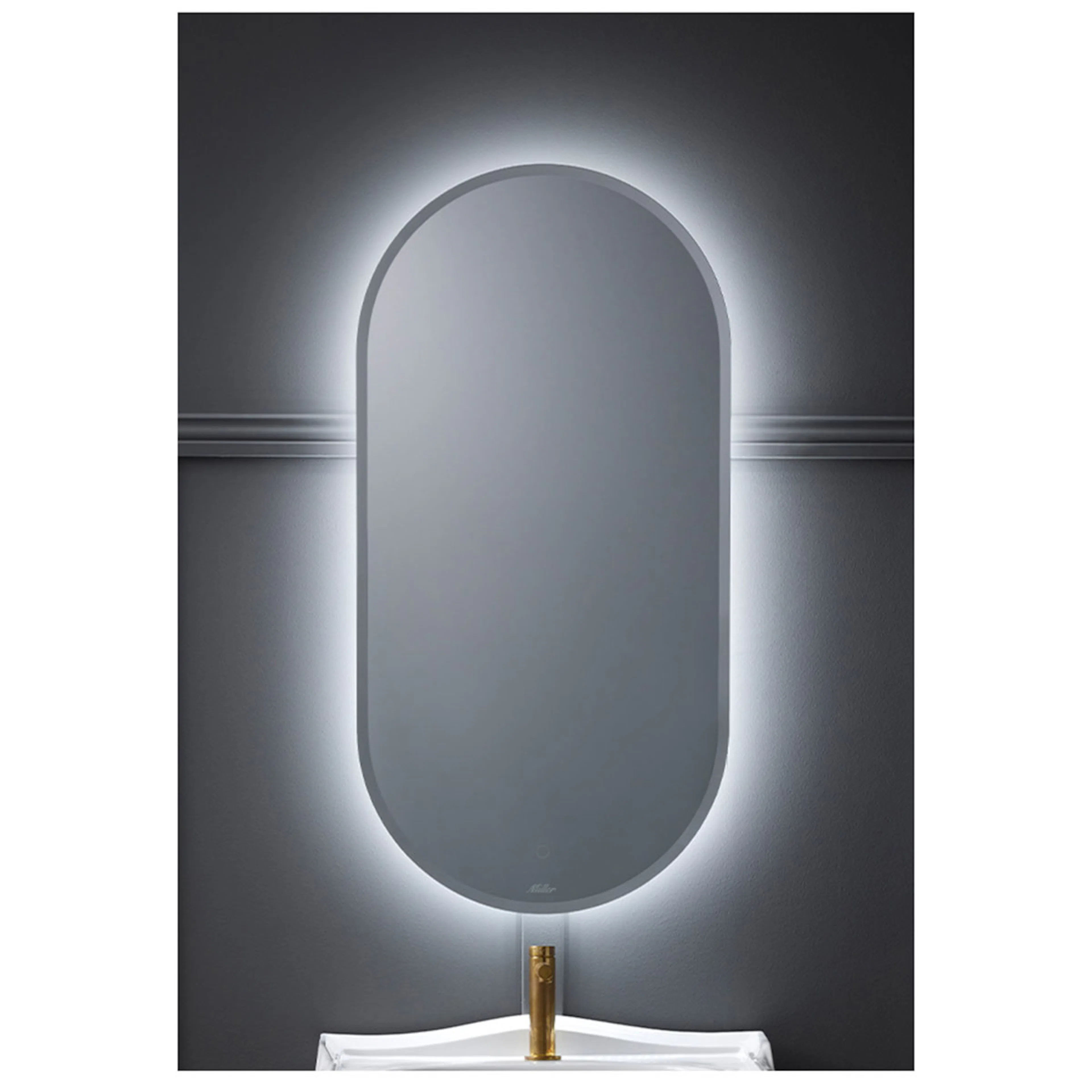Spegel Ambient TOUCH Oval400x80 Classic 400x800 mm