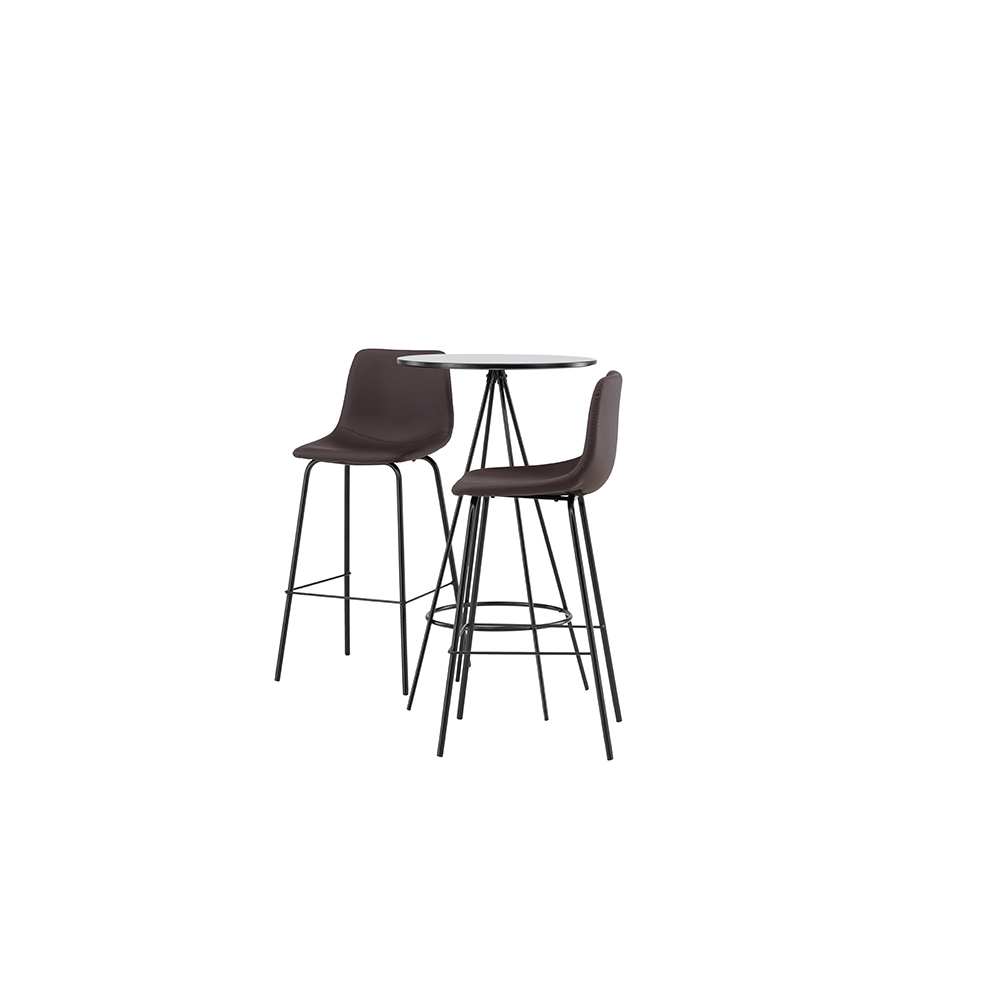Matgrupp Venture Home Bistro Ø60 cm med 2 st Alexi stolar