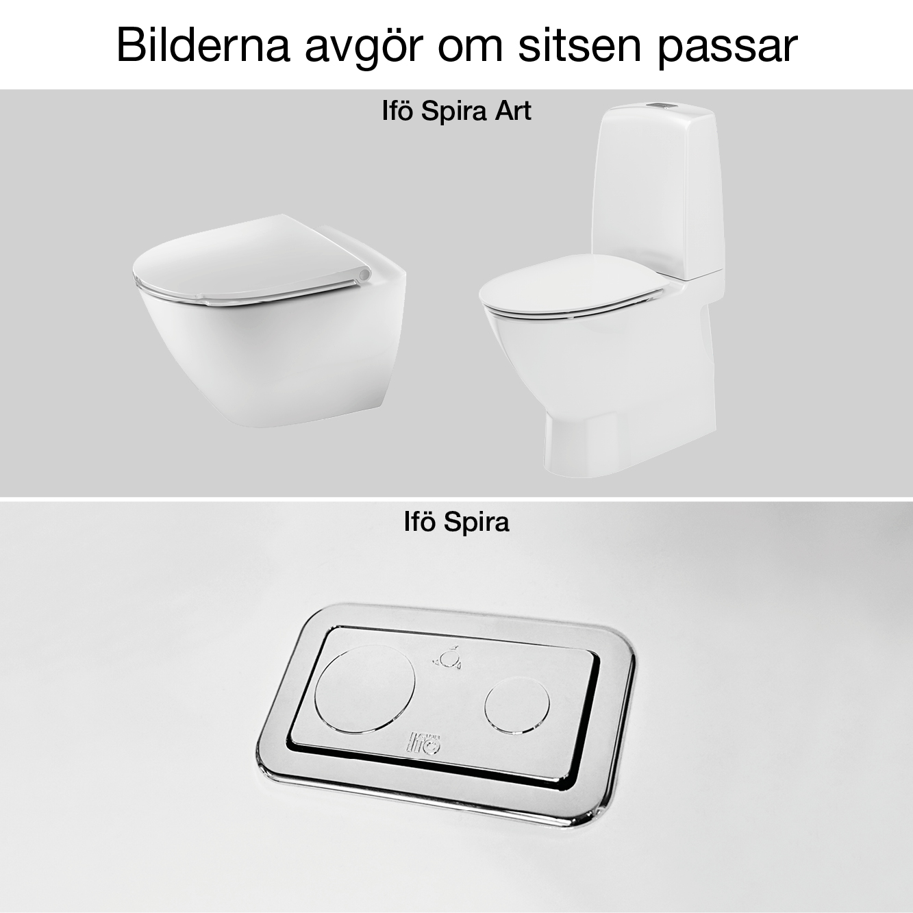 Toalettsits Pressalit Spira 946 Hårdsits Svart