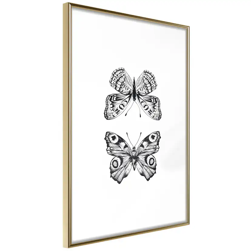 Poster Artgeist Affisch Two Butterflies