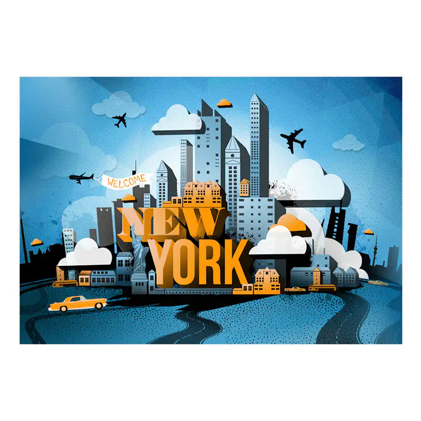 New York - welcome 400x280 Storlek: 400x280 cm