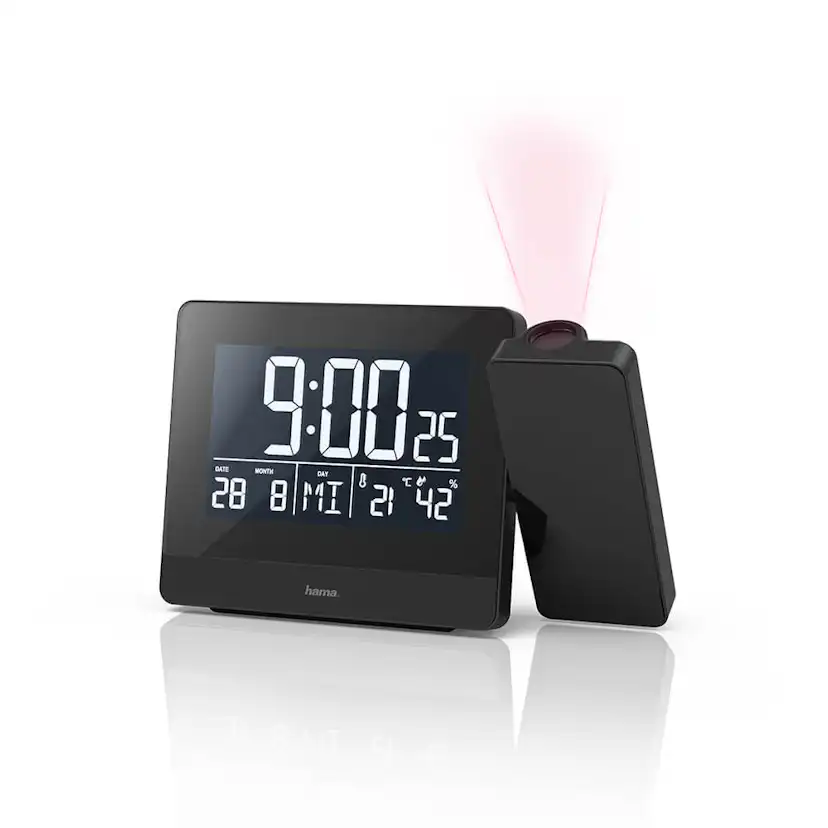 Väckarklocka Hama Projektion Plus Charge Digital Klocka med Projektor Svart