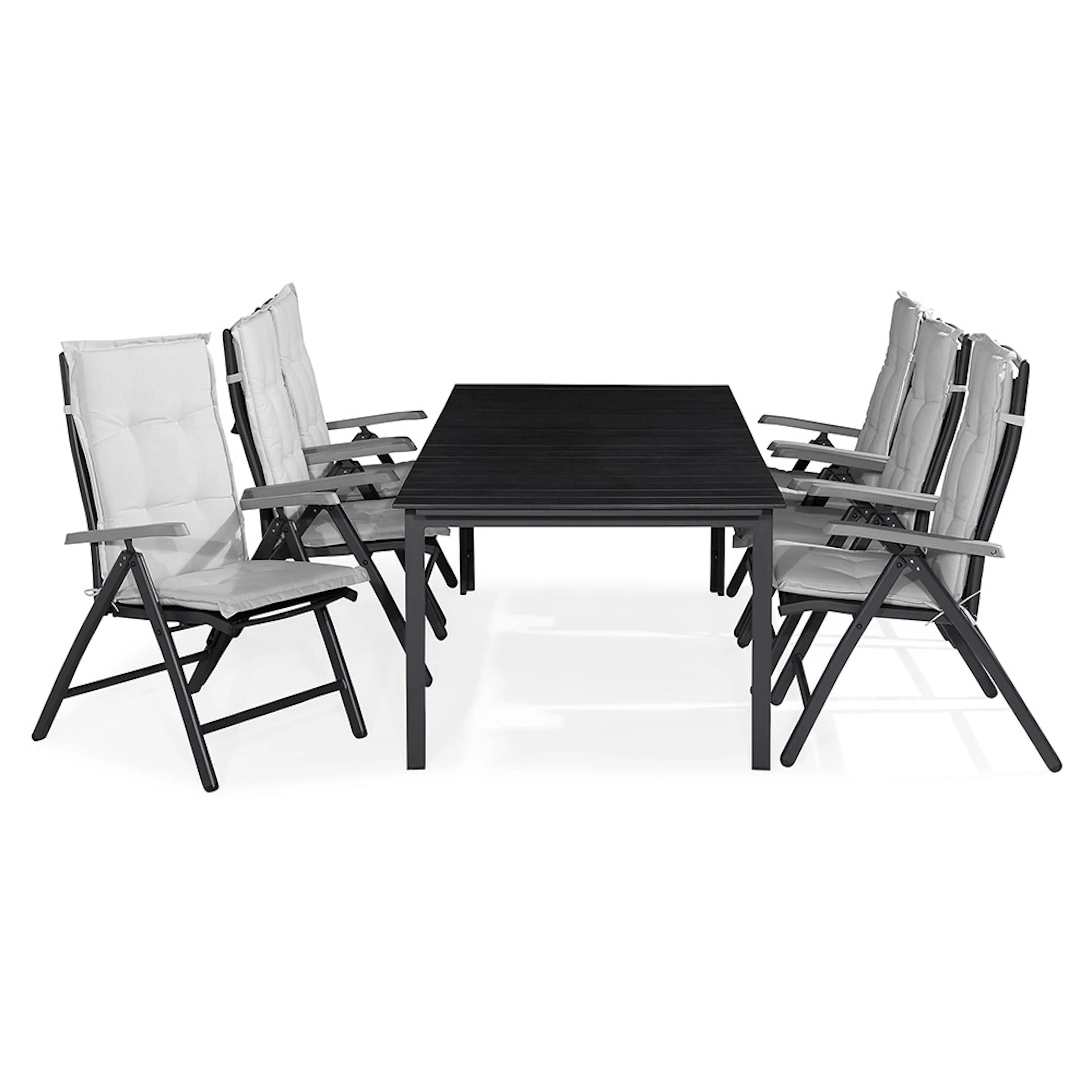 Matgrupp Comfort Garden Tunis 205x90 med 6 Positionsstolar Monaco Lyx och Dyna