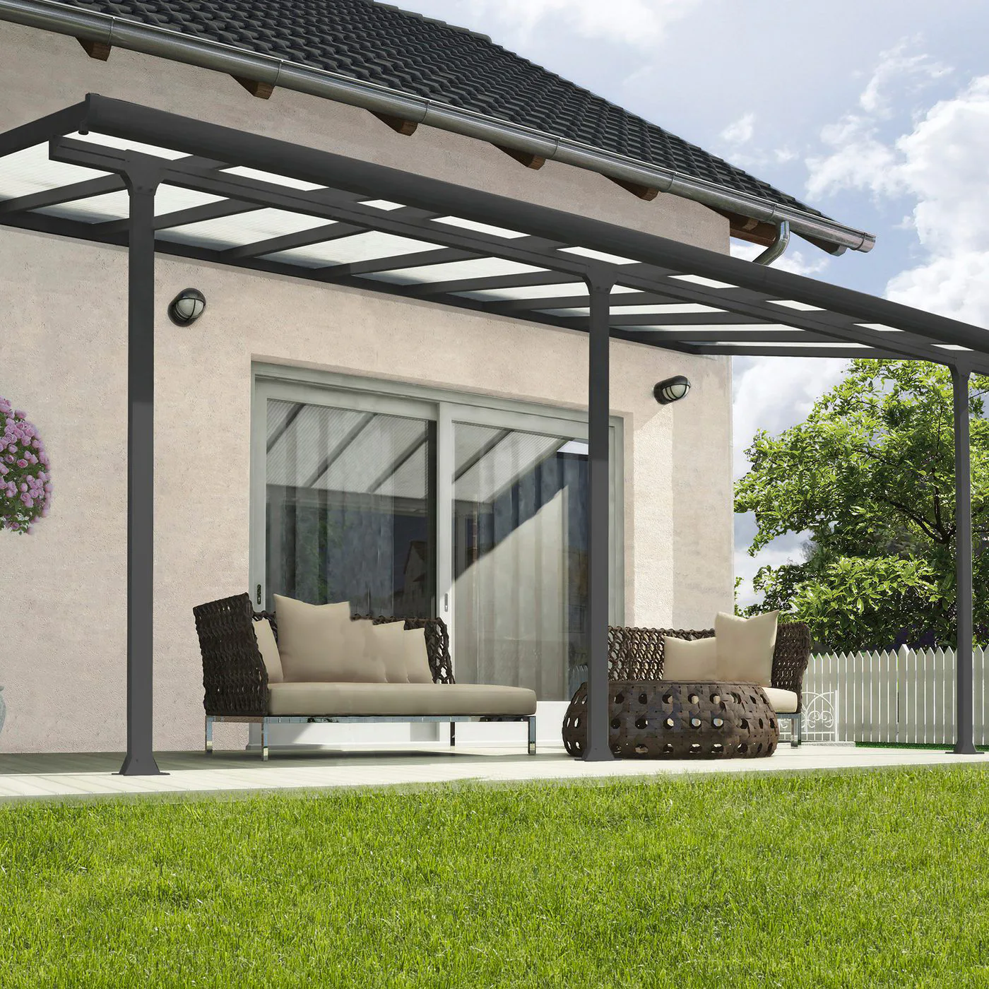 FERIA PATIO COVER 16,1 M2 GREY Grå 3X5,46 m