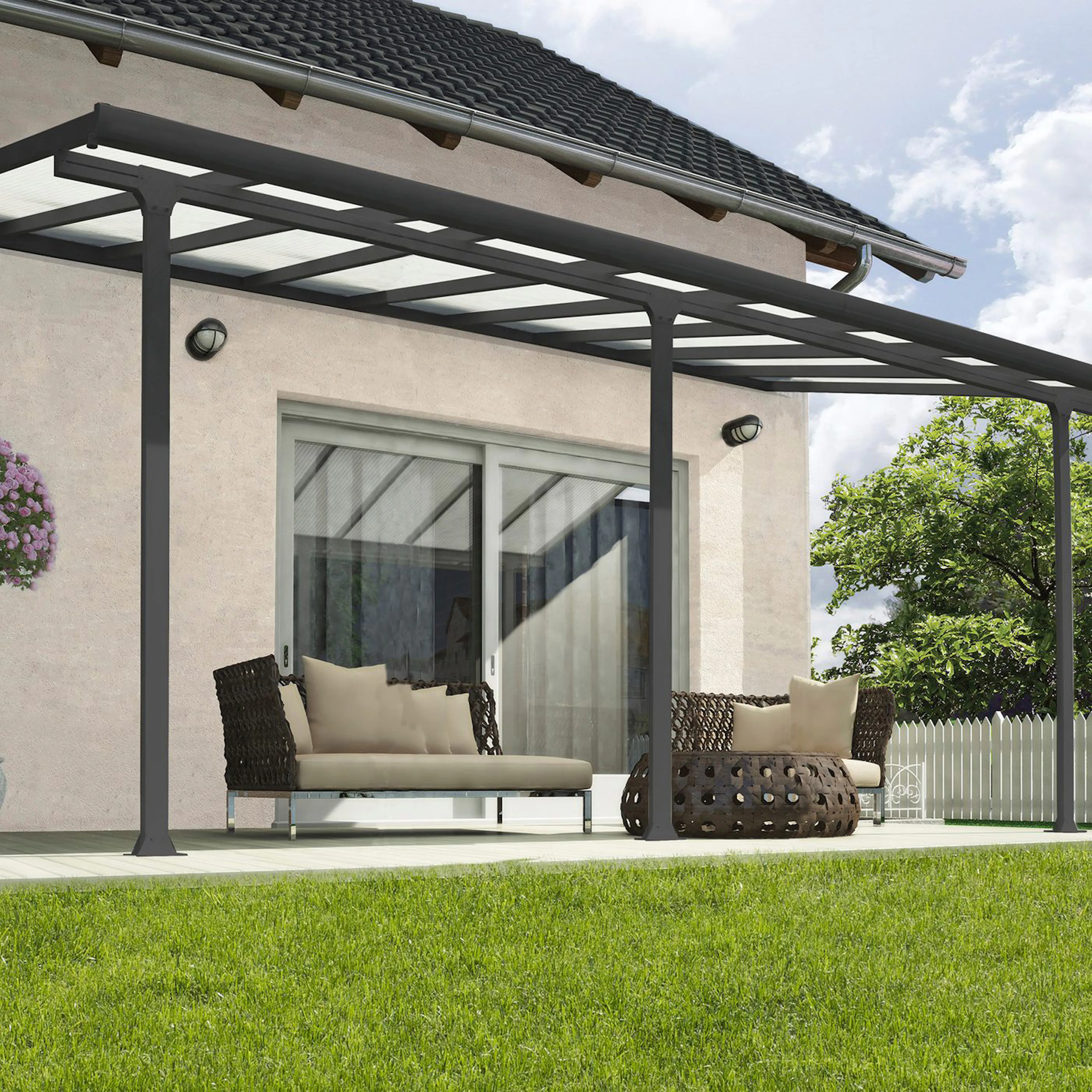 FERIA PATIO COVER 16,1 M2 GREY Grå 3X5,46 m