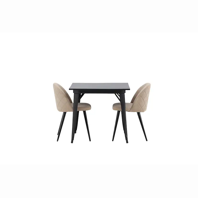 Matgrupp Venture Home Tempe med 2 Velvet Stitches Stolar