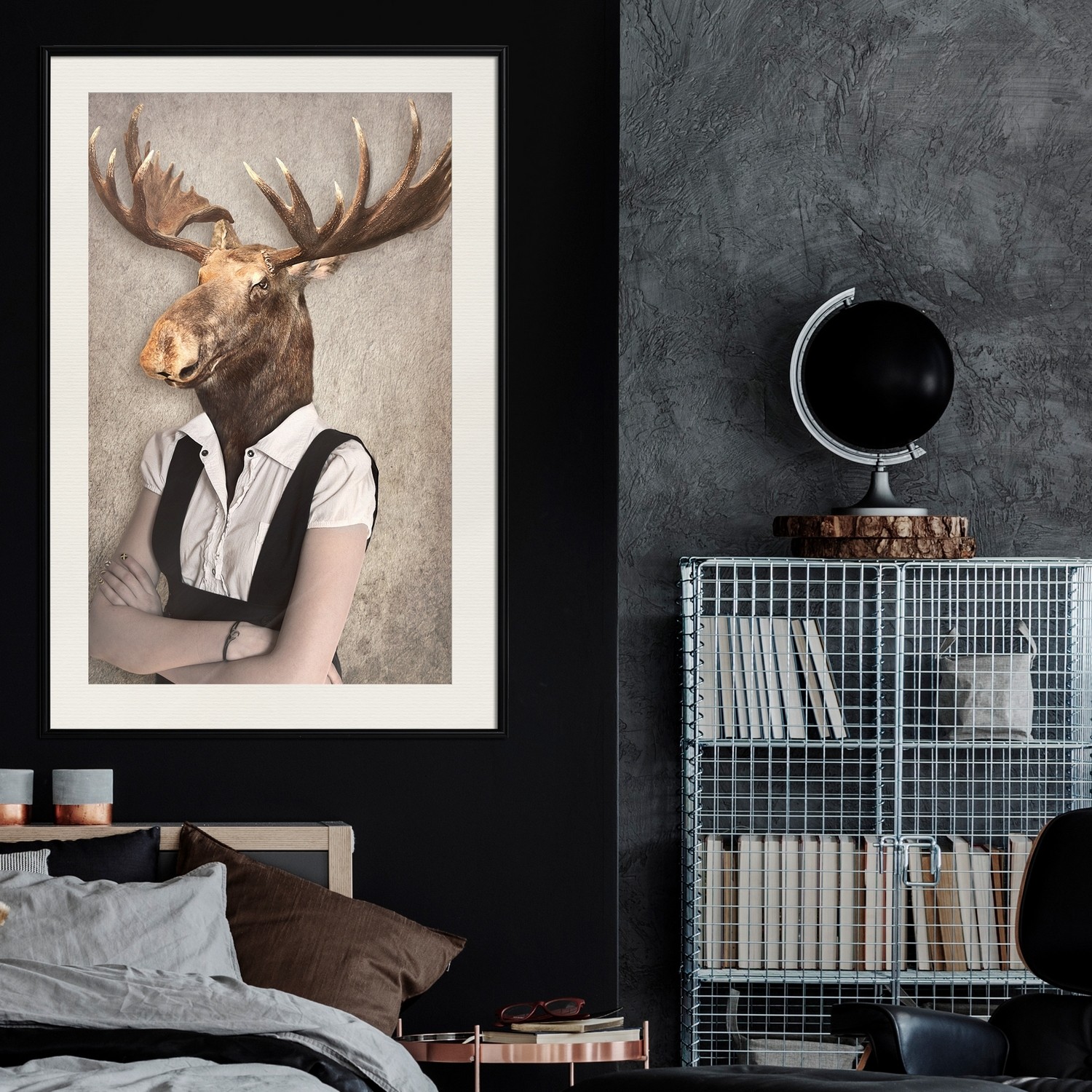 Poster Artgeist Affisch Brainy Moose