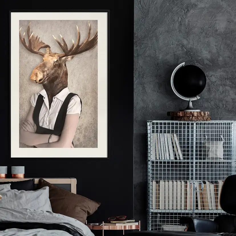 Poster Artgeist Affisch Brainy Moose