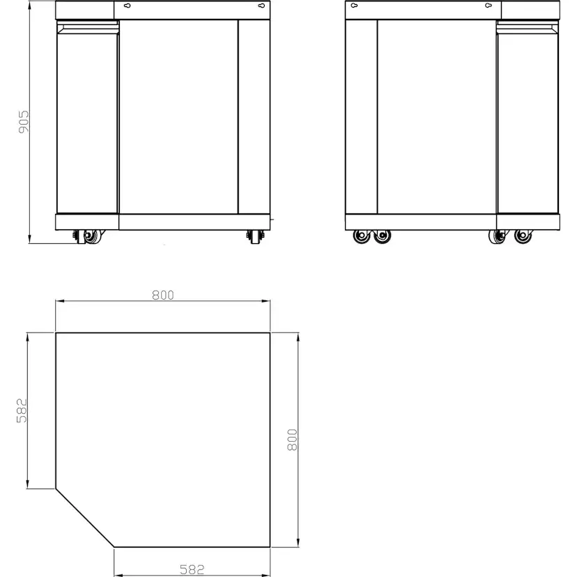 Hörnmodul Myoutdoorkitchen Classic Line Stainless 304SS 90° Large