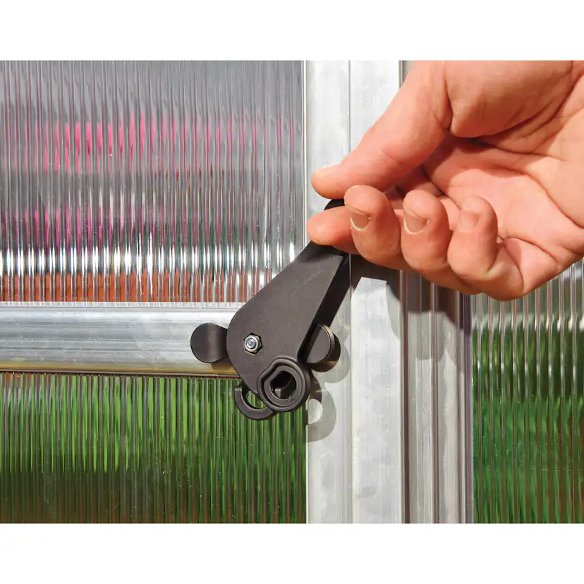 Växthus Canopia by Palram Mythos Aluminiumram med UV-Skyddad Polykarbonat & Ventilationsfönster, 7,9 m²