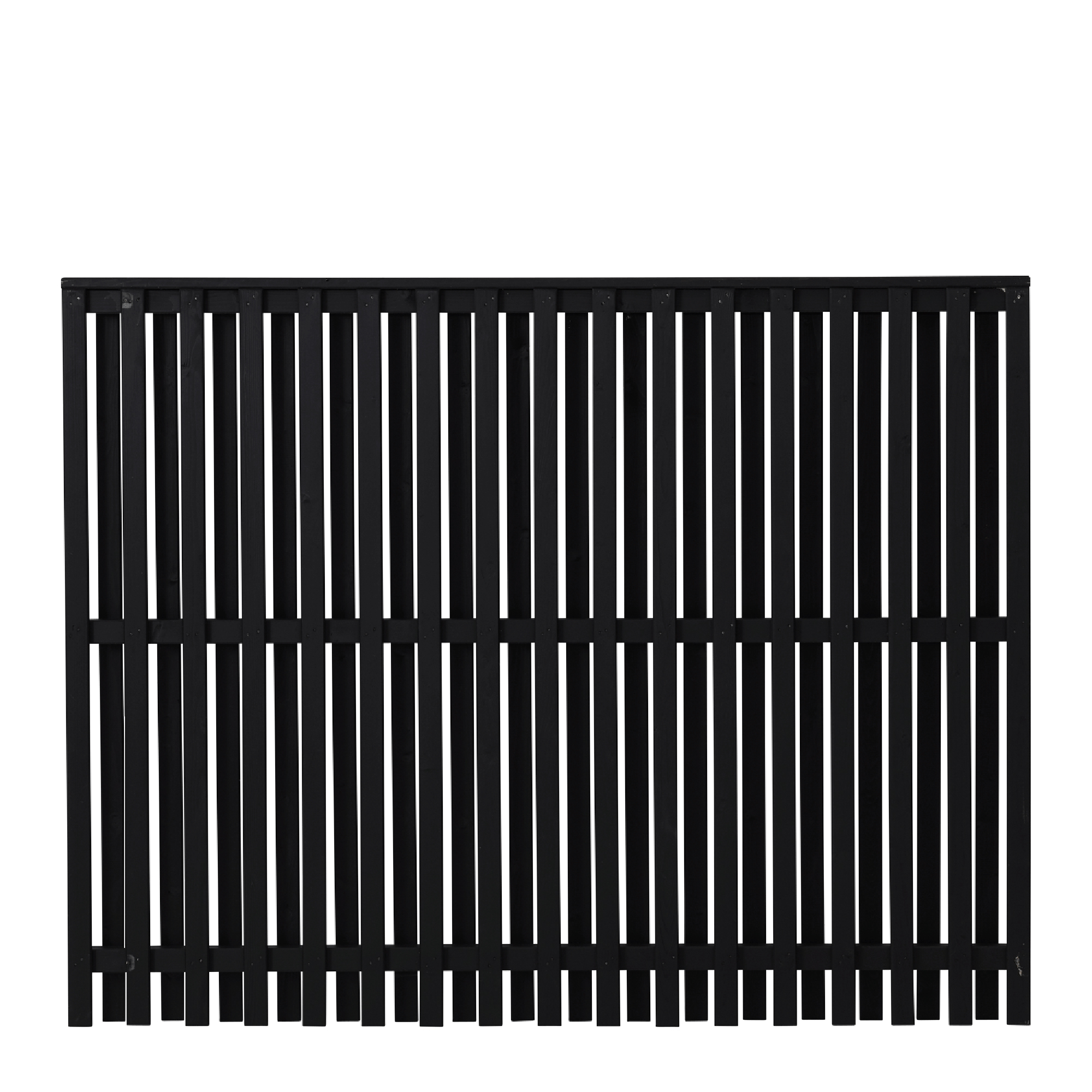 Staket PLUS Nagano Grundmålad Svart 80×140 cm
