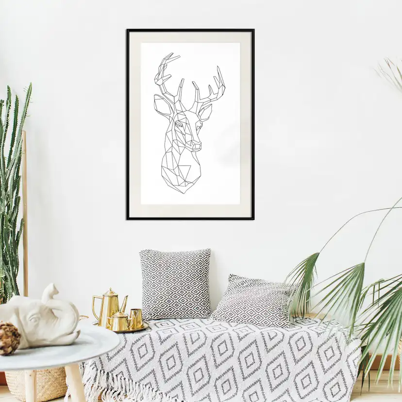 Poster Artgeist Affisch Geometric Deer