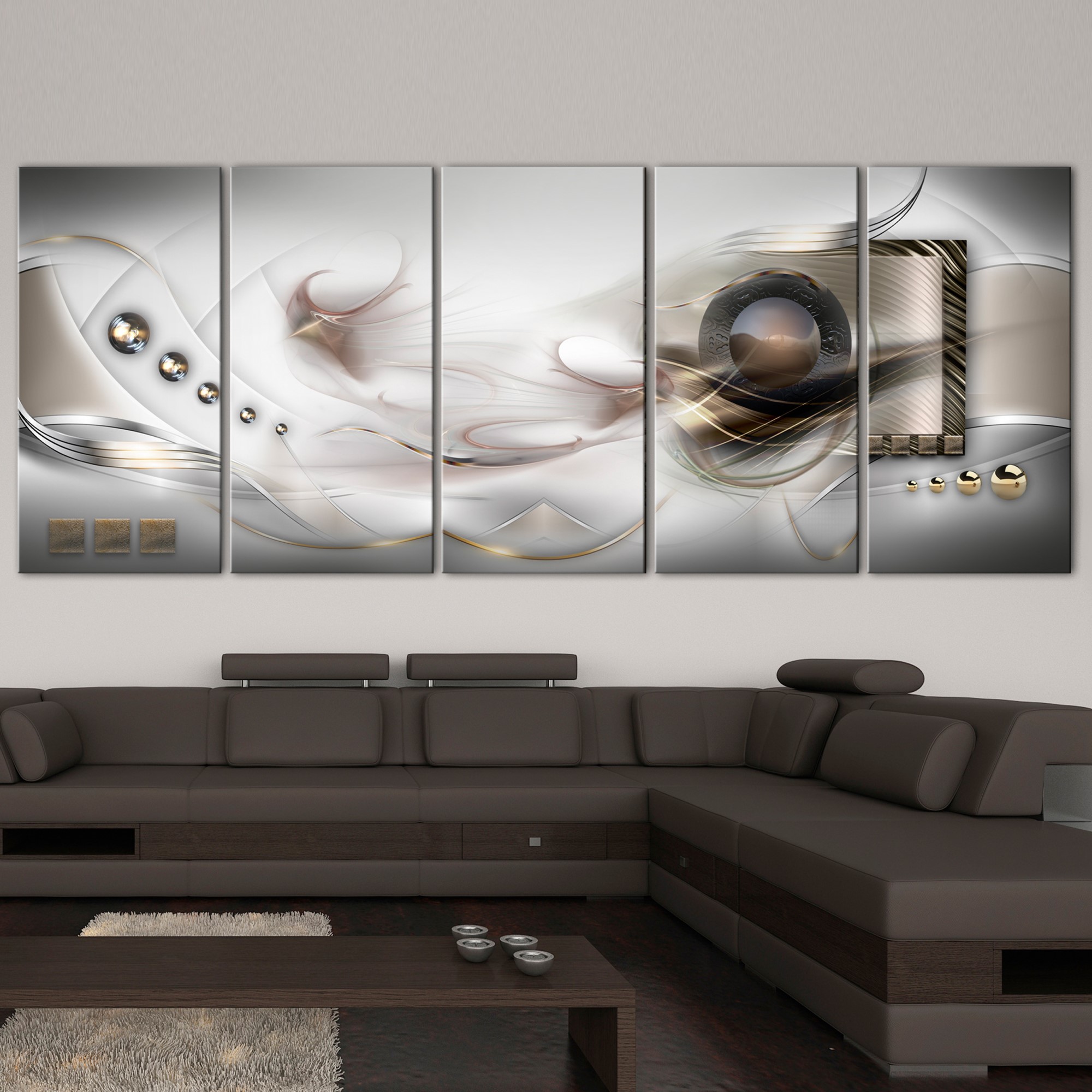 Tavla Arkiio Pearly Mist Narrow 5 delar