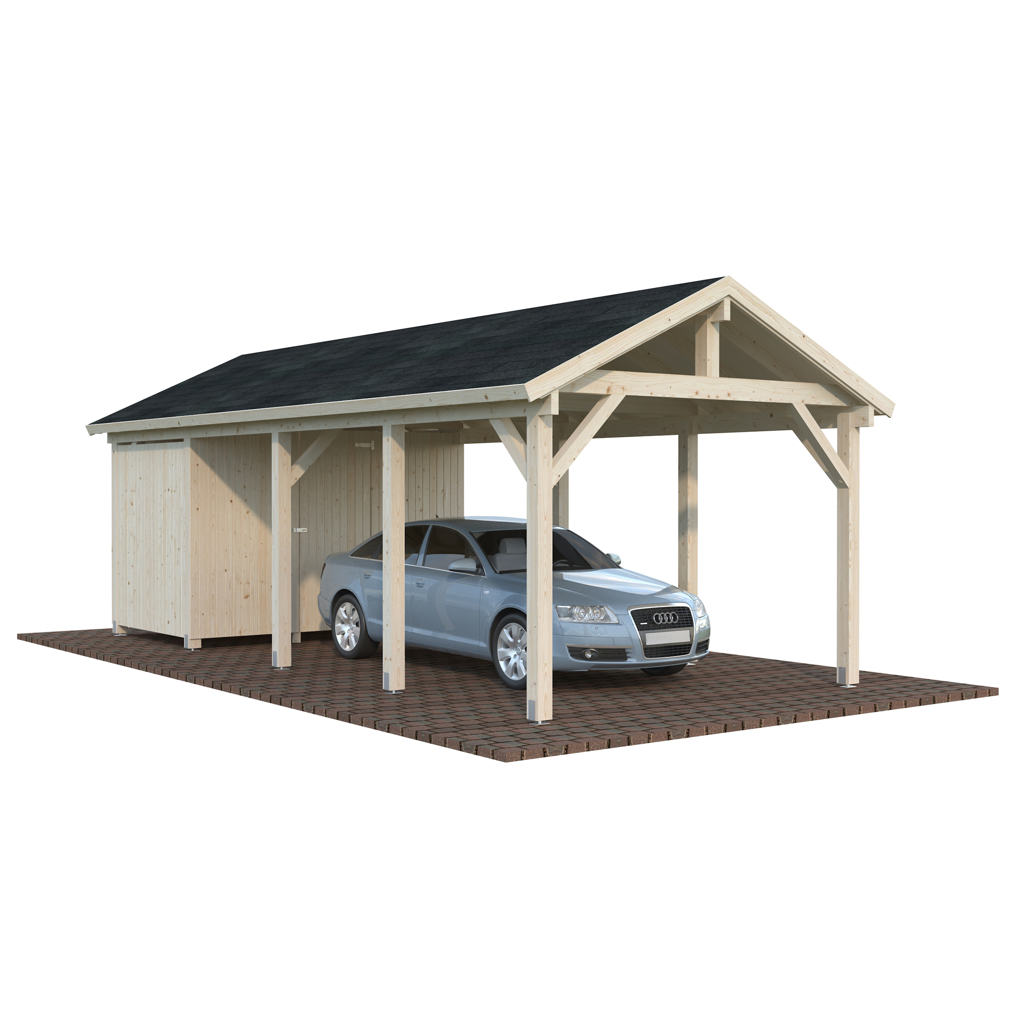 Carport Palmako Robert 23,1 m2 med Förråd