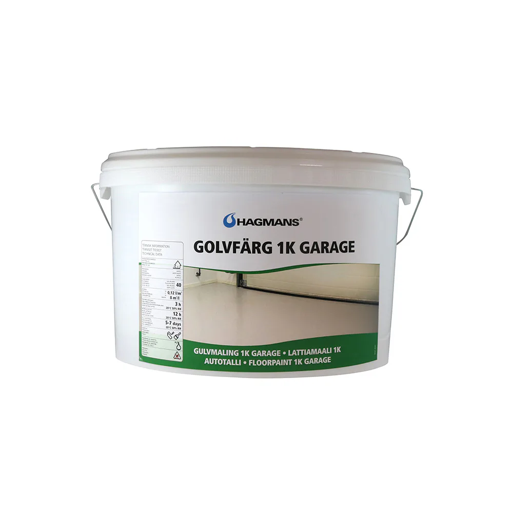 Hagmans Golvfärg 1K Garage grå - 4L Grå, 4 L
