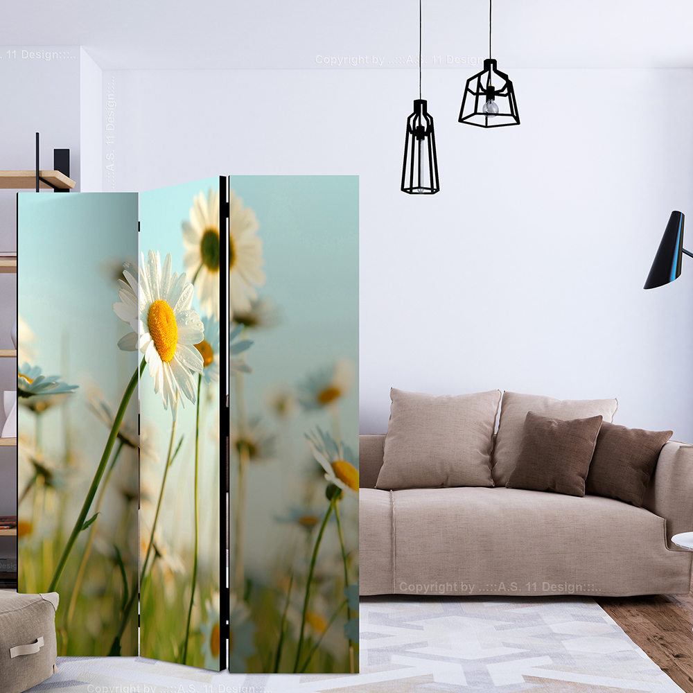 Rumsavdelare Skärmvägg Arkiio Daisies Spring Meadow 135x172 cm