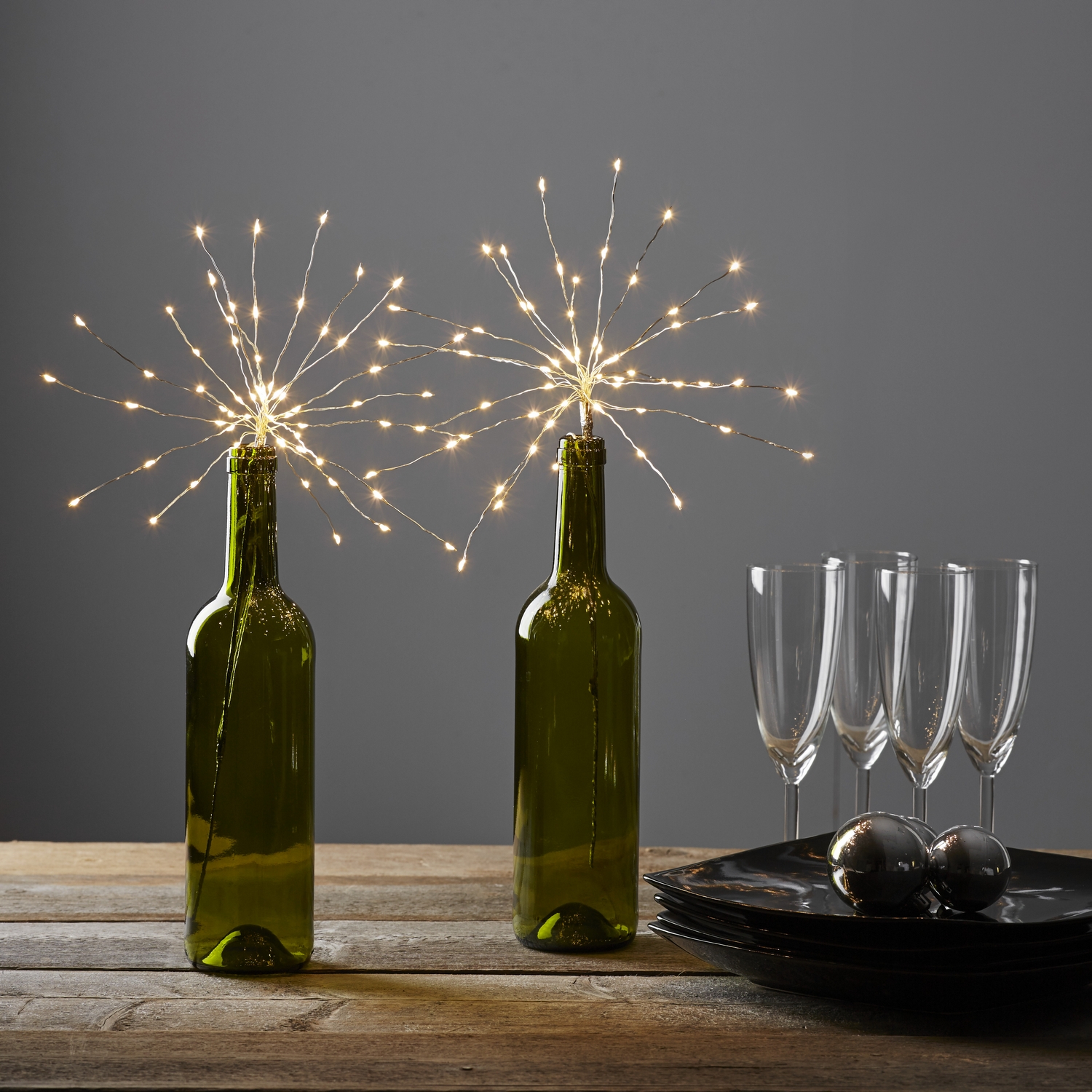 DekorationskvistFirework Kallvit/Silver