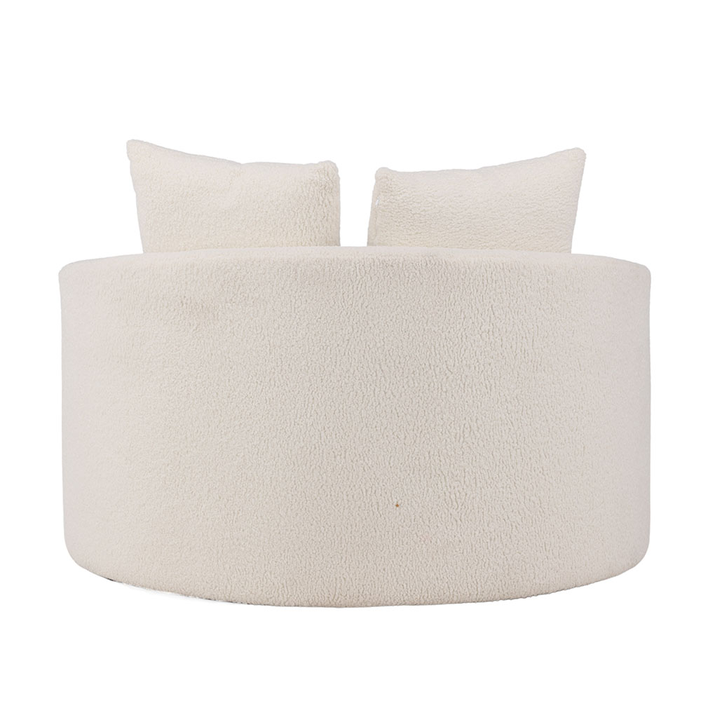 2-sitssoffa Venture Home Kelso Vit Helklädd Teddytyg